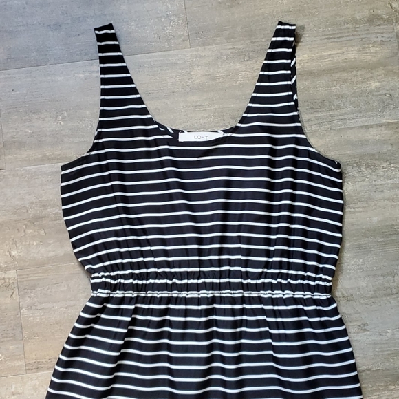 Ann Taylor LOFT Striped Elastic Waist Tank Dress - Picture 3 of 8